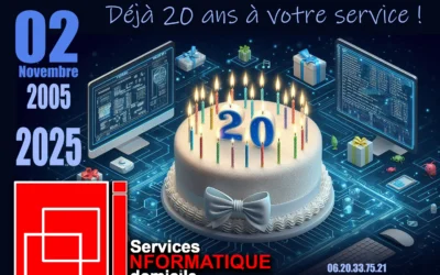 SID Informatique fête ses 20 ans de dépannage informatique à Iwuy et Cambrai : merci pour votre confiance !